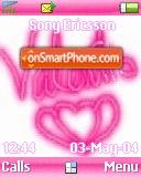 Pink Valentines tema screenshot