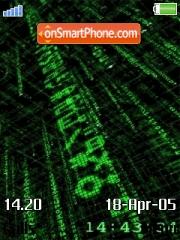 3d Matrix Code es el tema de pantalla