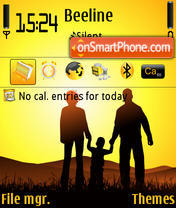 Family Sunrise tema screenshot