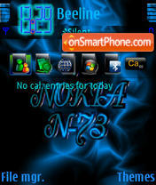 Capture d'écran Nokia N73 01 thème