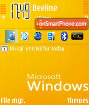 Win Orange es el tema de pantalla