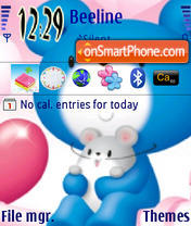 Blue Bear Valentine tema screenshot