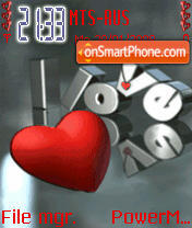 Скриншот темы Love Heart Animated