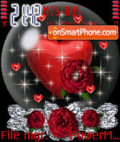 Animated Red Heart theme screenshot