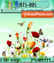 Beautiful Flowers es el tema de pantalla