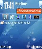 Aqua Bubbles tema screenshot