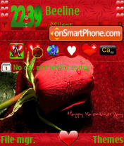 Capture d'écran Valentine Rose s60v3 thème