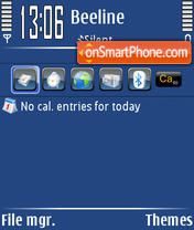 Lite Blue tema screenshot