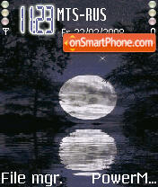 Animated Moon es el tema de pantalla