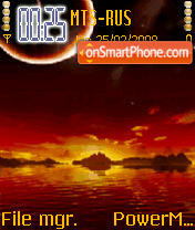 Animated Sunset es el tema de pantalla