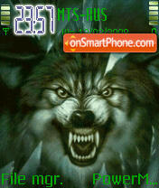 Angry Wolf Animated tema screenshot