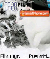 Скриншот темы Snowy Cat