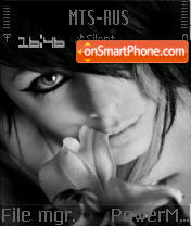 Girl In Black S60v2 theme screenshot