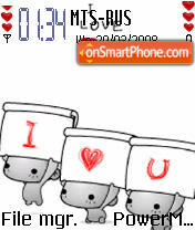 Animated I Love U 02 tema screenshot