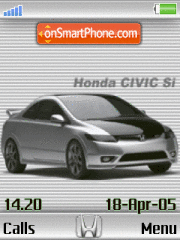 Скриншот темы Animated Honda Civic