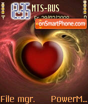 Скриншот темы 3d Heart Love