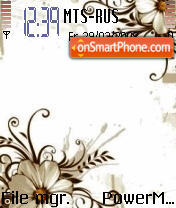 White Flowers tema screenshot