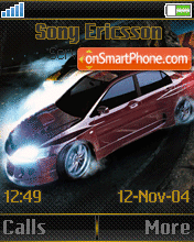 NFS Carbon tema screenshot