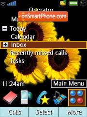 Sun Flowers tema screenshot