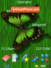 Скриншот темы Butterfly And Grass