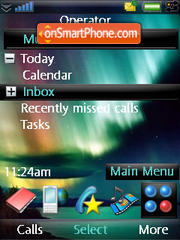 Blue Aurora theme screenshot