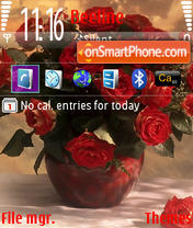 Flowers Red tema screenshot