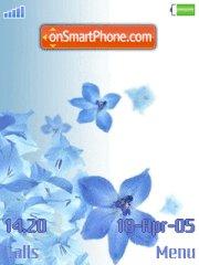 Blue Flowers tema screenshot