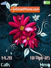 Pink Flowers tema screenshot