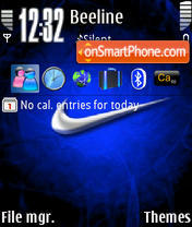 Nike Blue theme screenshot