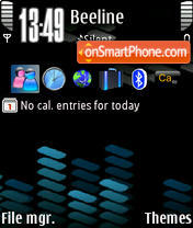 Blue Music tema screenshot