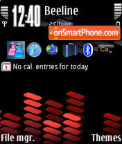 Capture d'écran Red Music thème