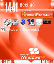 Windows XP Update s60v3 tema screenshot