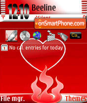 Love Fire s60v3 tema screenshot