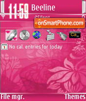 Pink Abstract s60v3 tema screenshot