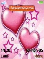 Pink Hearts N Stars theme screenshot
