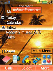 Sunset tema screenshot