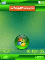 Green vista w910i tema screenshot