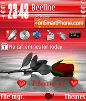 Love Rose s60v3 tema screenshot