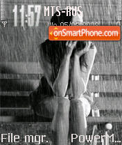 Capture d'écran Rainy Girl thème