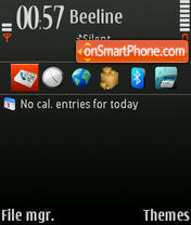 Gray Orange tema screenshot