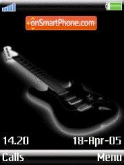 Black Guitar tema screenshot