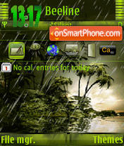 Green Rain s60v3 tema screenshot