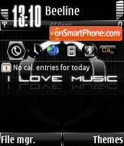 I love music s60v3 tema screenshot