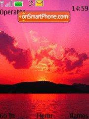 Red Sunset tema screenshot