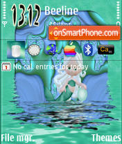 Green Mermaid tema screenshot