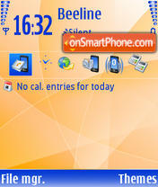 BlueAndOrange tema screenshot