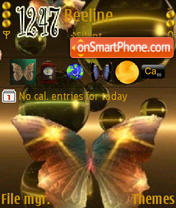 Скриншот темы Butterfly In Green
