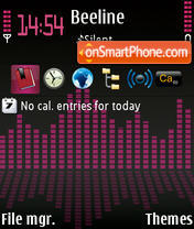 Pink Equalizer RC tema screenshot