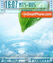 Water Drop 01 tema screenshot