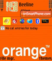 Orange 09 es el tema de pantalla